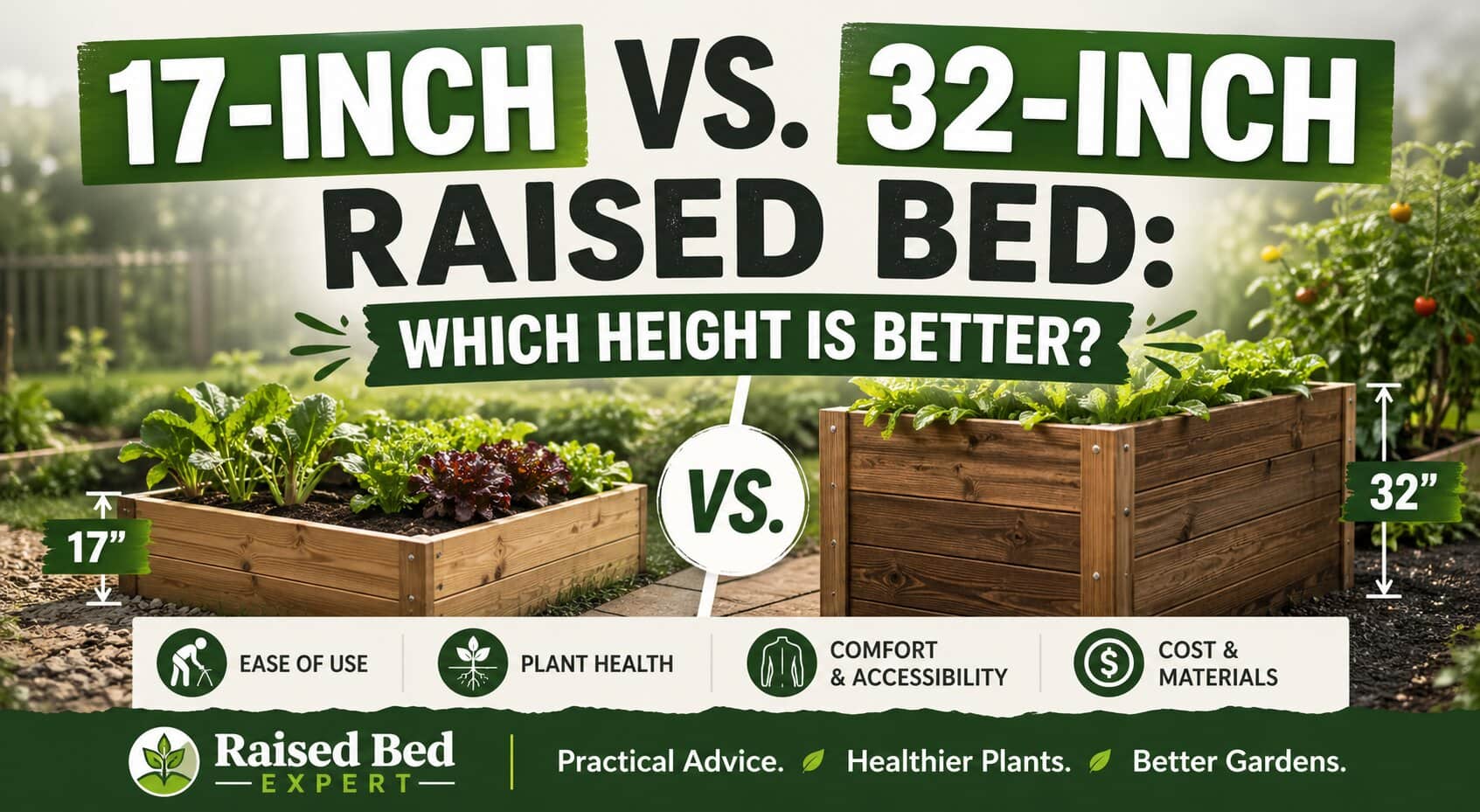 17-Inch vs 32-Inch Raised Bed