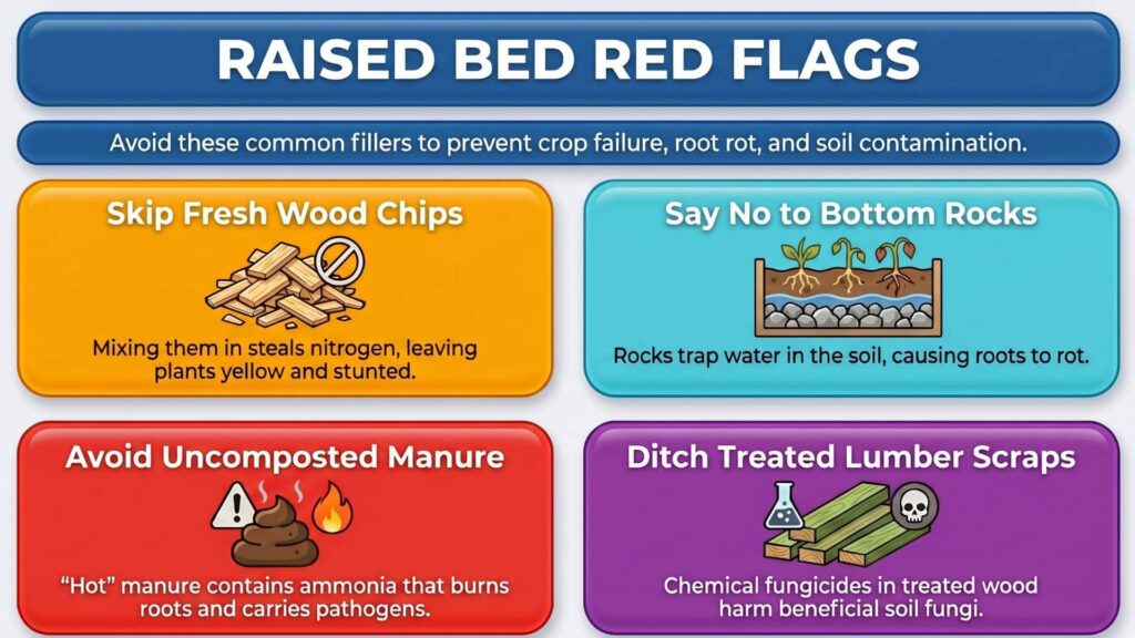 What NOT to Use When Filling a Raised Garden Bed